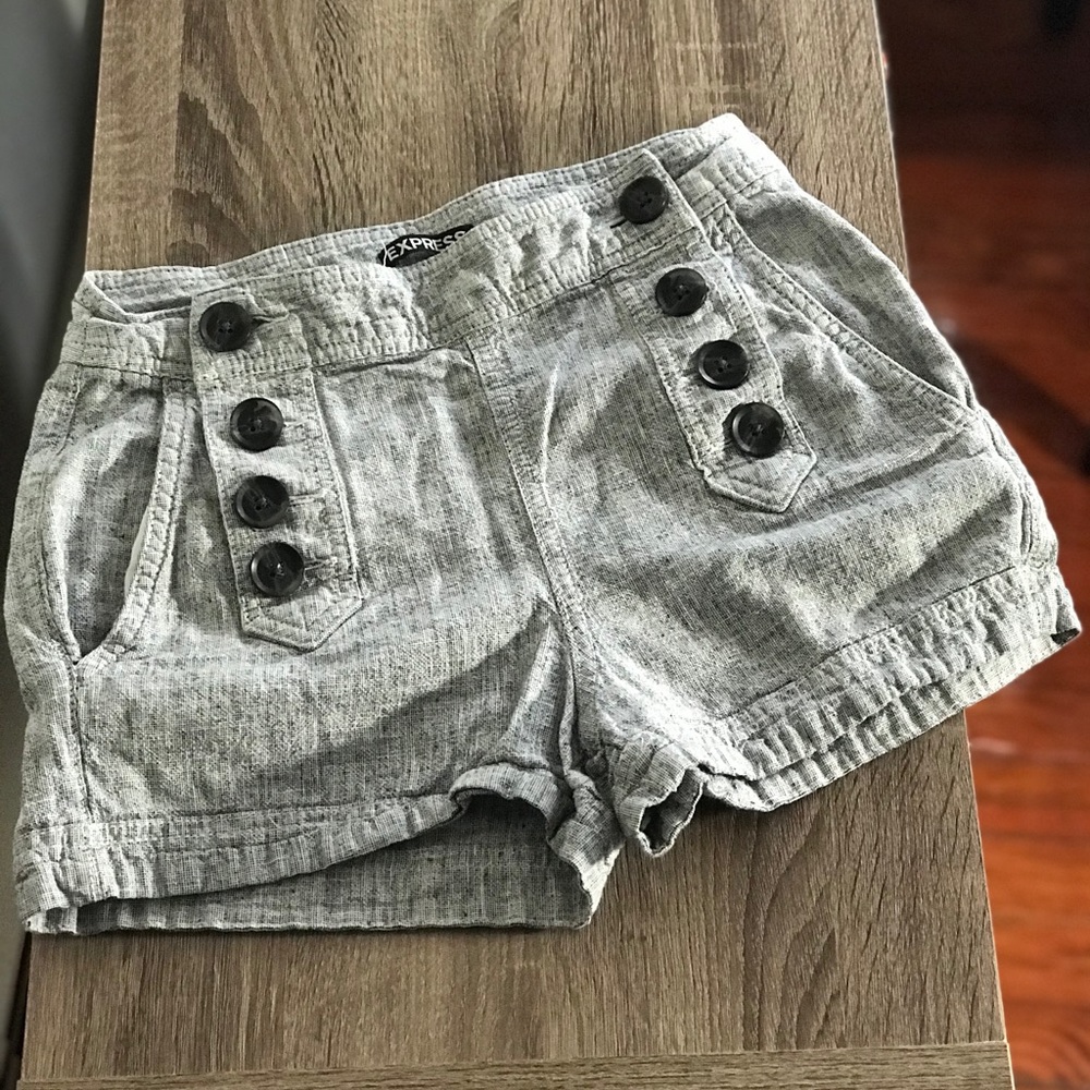 Express Women’s Gray High Waisted Short